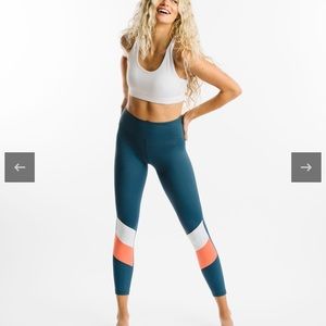 NWT Teal angle block light n tight high rise